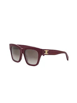 CELINE | Triomphe rose eckige Sonnenbrille | dunkelrot